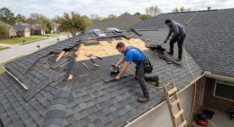 Hail Damage Roof Repair detail